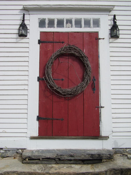 New England Christmas door wreath New England Christmas door wreath